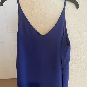 Blue V-neck Sleeveless top